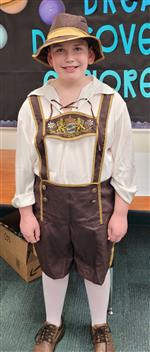 Student dressed in German attire